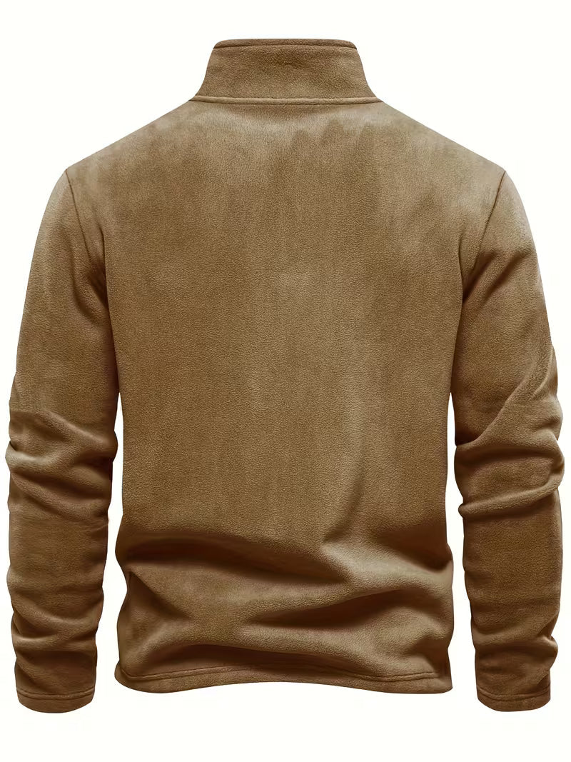Matteo - Moderne Fleece Rits Trui