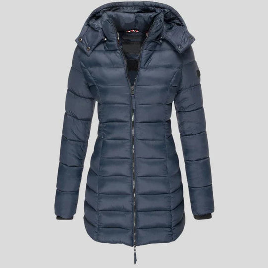 Linda - Elegante Lange Gewatteerde Winterjas