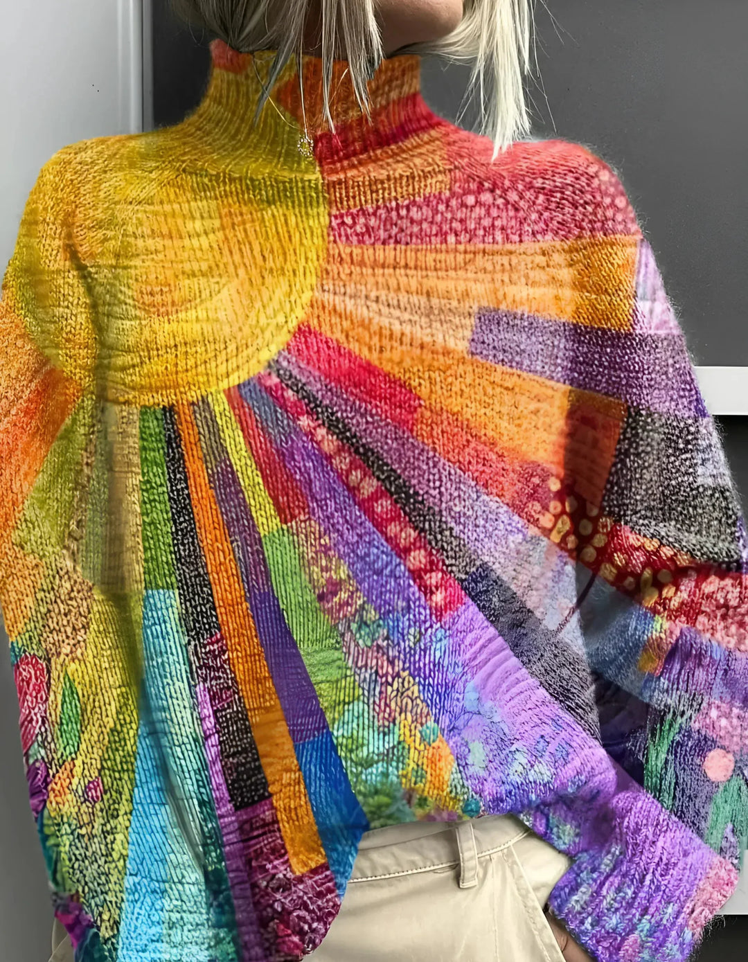Susan - Stijlvolle Vintage Lange Mouw Coltrui