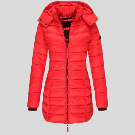 Linda - Elegante Lange Gewatteerde Winterjas