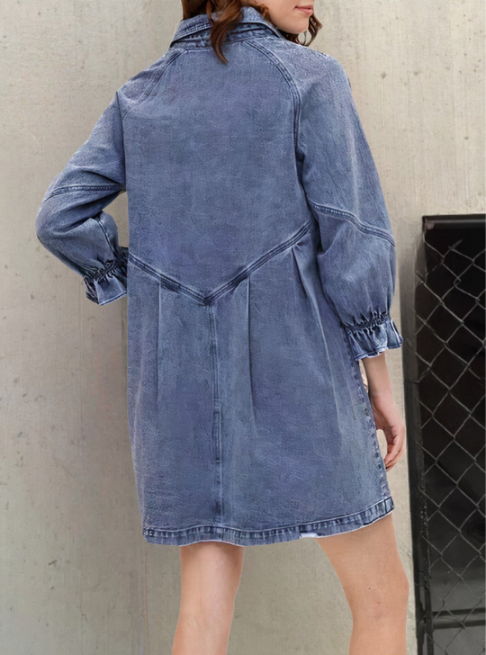Yara – Stijlvolle Denim Jurk