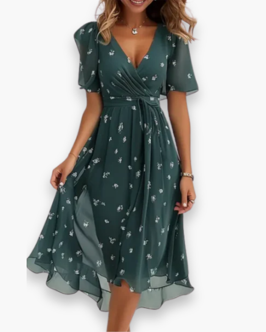 Elegante damesjurk met bloemenprint | Luchtig en Soepel vallend