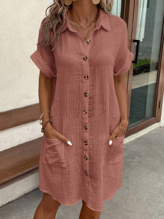 Ingrid - Luchtige Linnen Blousejurk