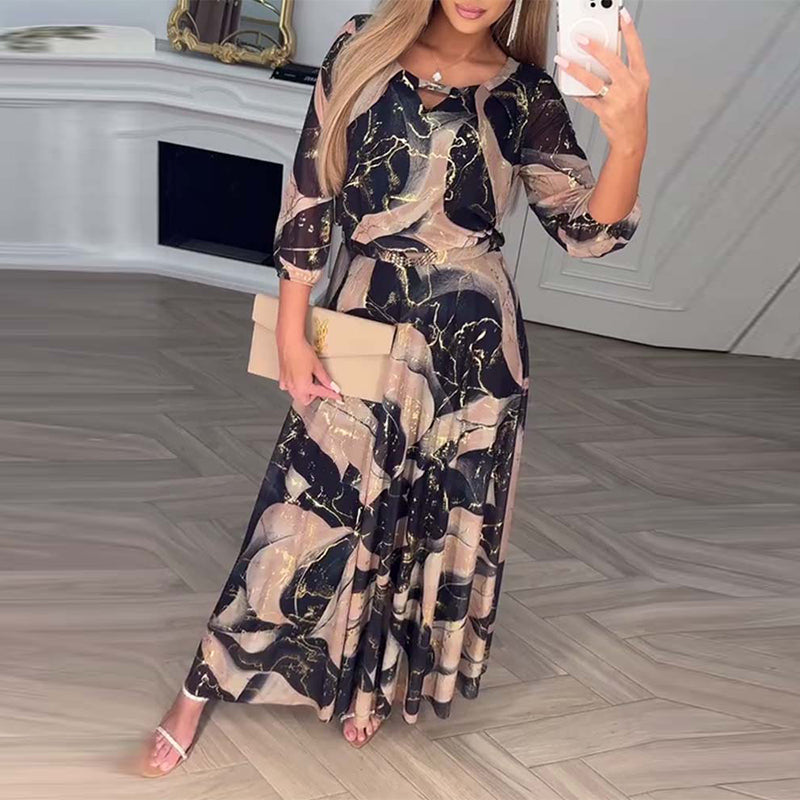 Vivian - Elegante Maxi Jurk met Ceintuur