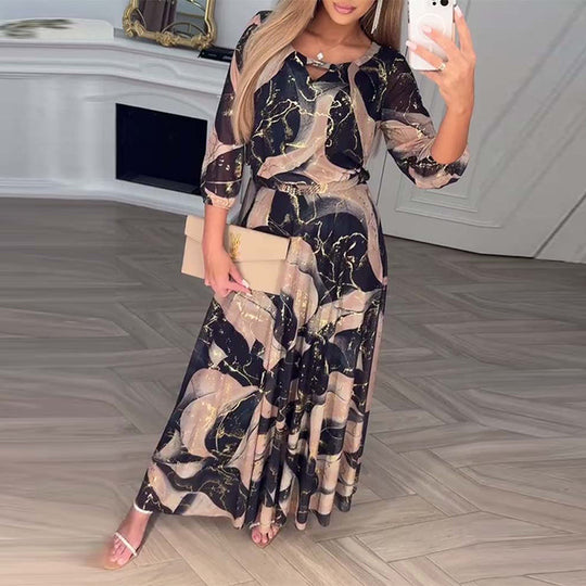 Vivian - Elegante Maxi Jurk met Ceintuur
