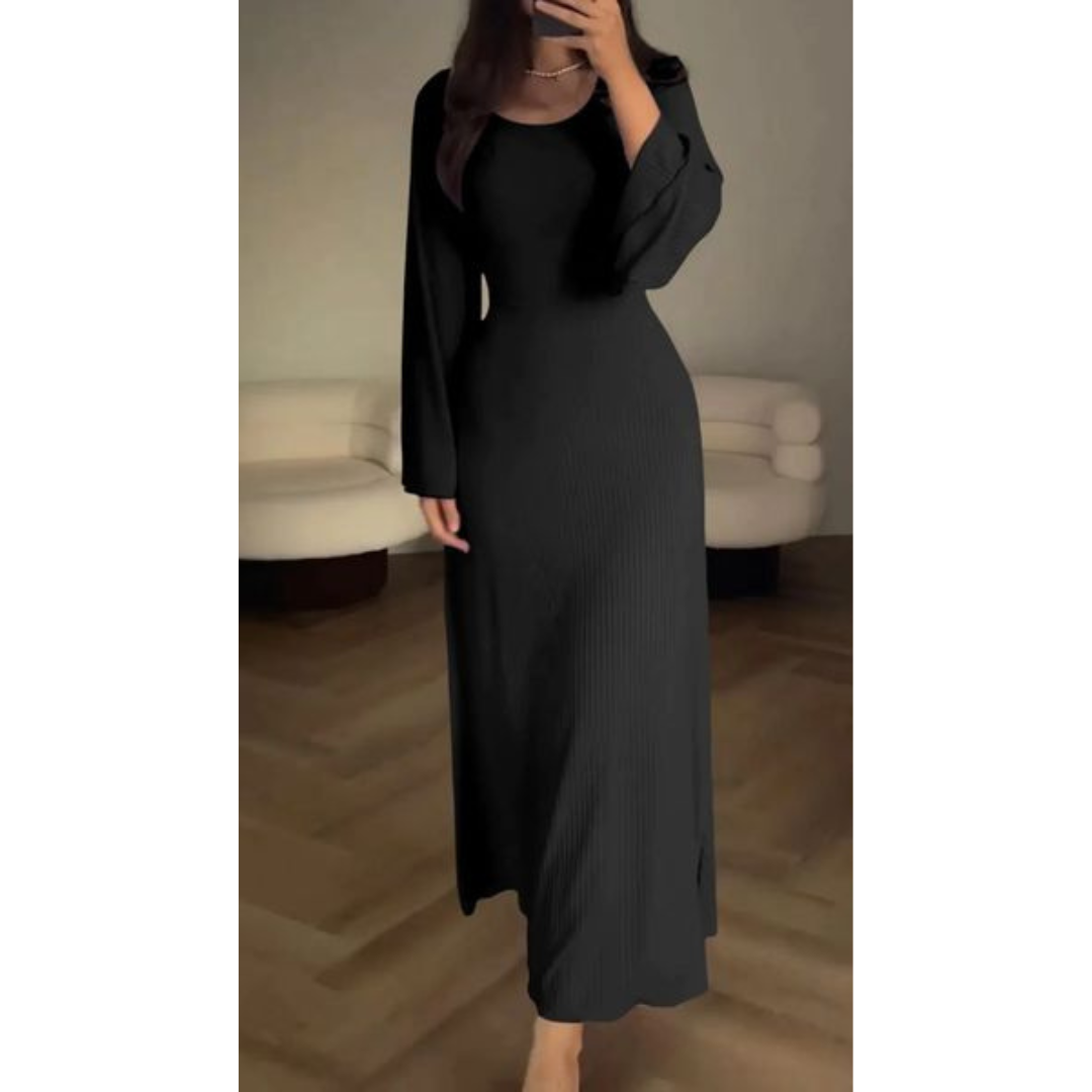 Elysia | Gebreide Maxi Jurk Dames