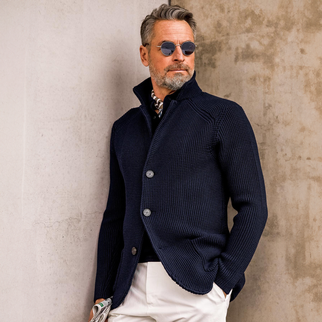 James - Cardigan Gebreid Tijdloos Heren