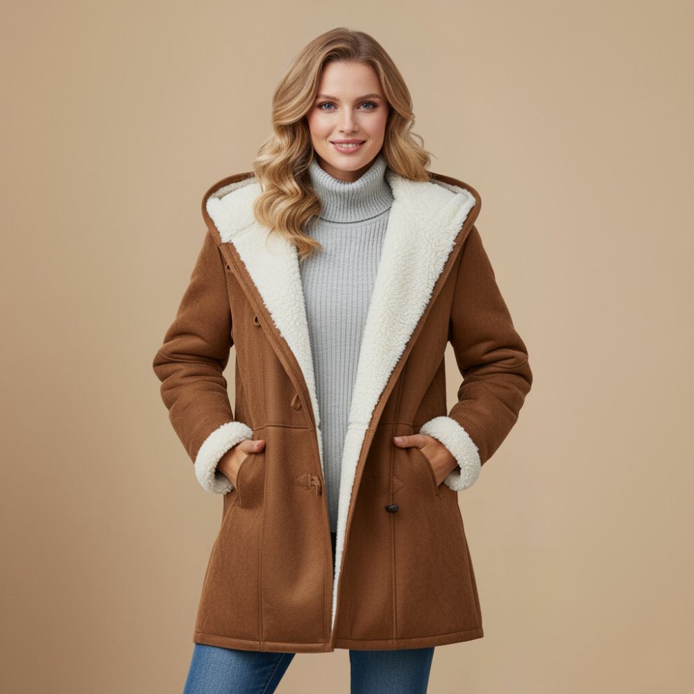 Sophie | Elegante Warme Teddy Gevoerde Duffelcoat