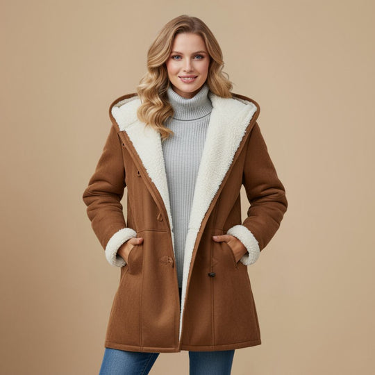 Sophie | Elegante Warme Teddy Gevoerde Duffelcoat