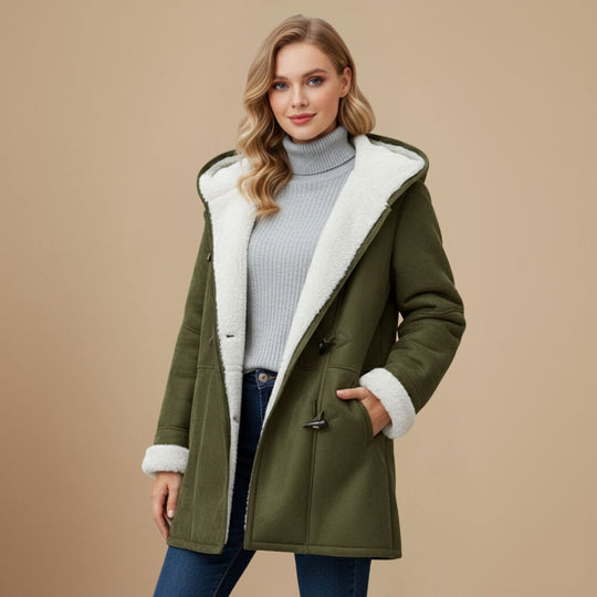 Sophie | Elegante Warme Teddy Gevoerde Duffelcoat