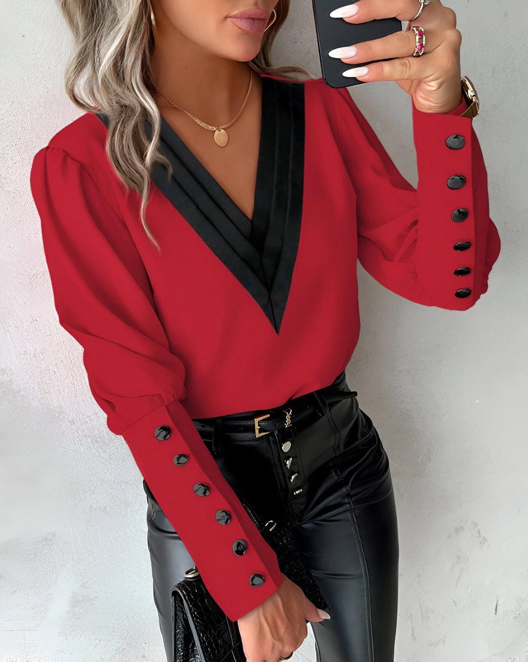 Romy - Stijlvolle Dames Blouse met V-hals