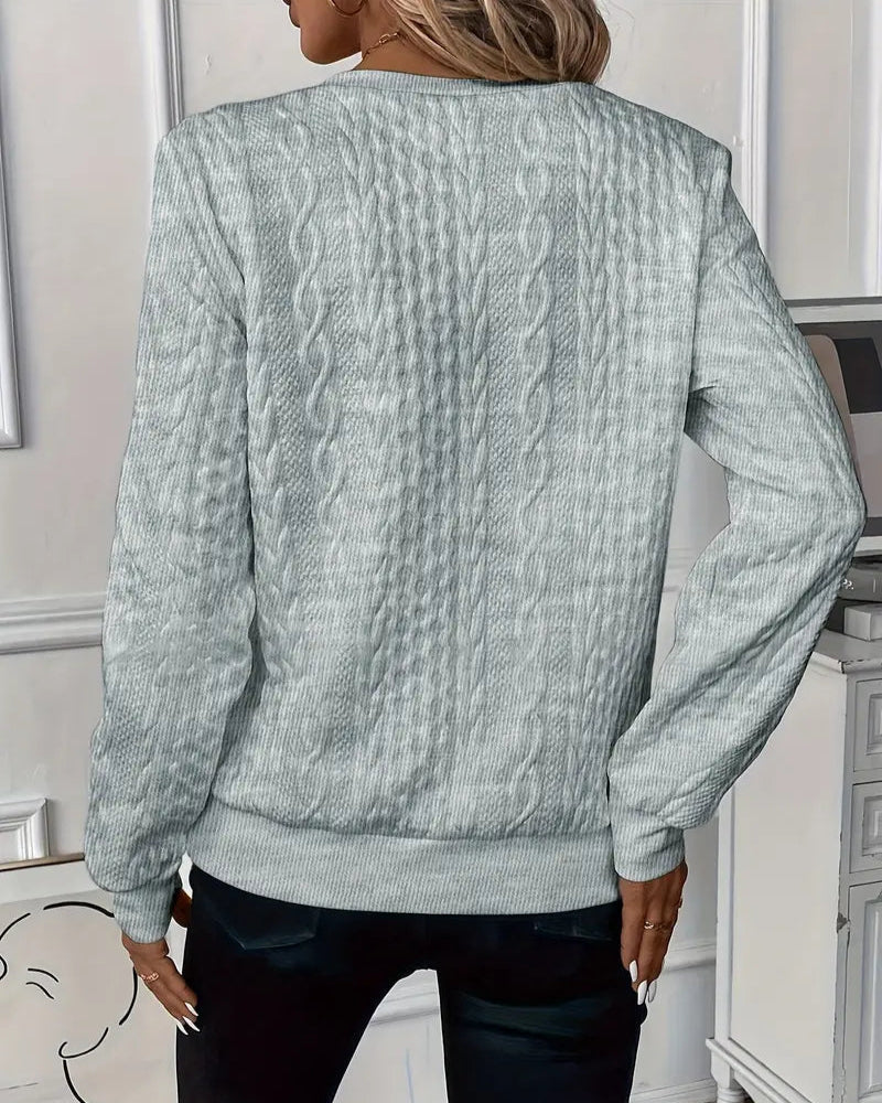 Sylvia - Stijlvolle Kabelgebreide Sweater
