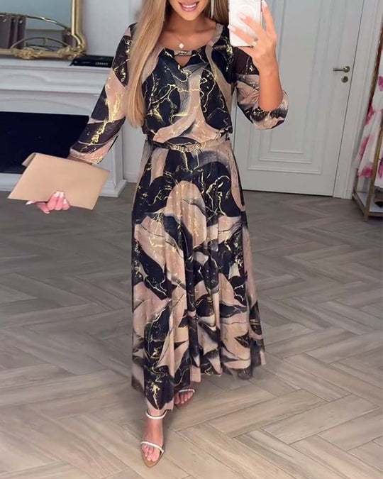 Vivian - Elegante Maxi Jurk met Ceintuur