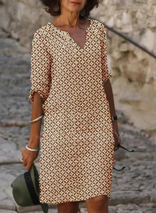 Tuniek Jurk Dames Luchtig Met Print - Anna