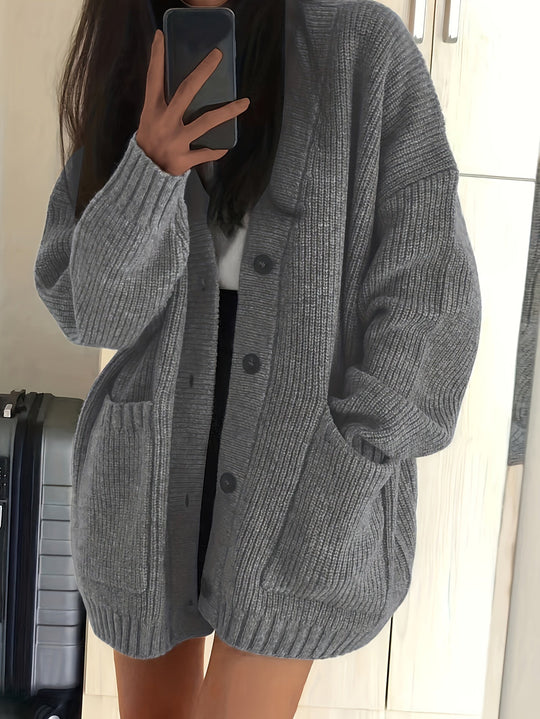 Petra - Elegant Oversized Grofgebreid Vest