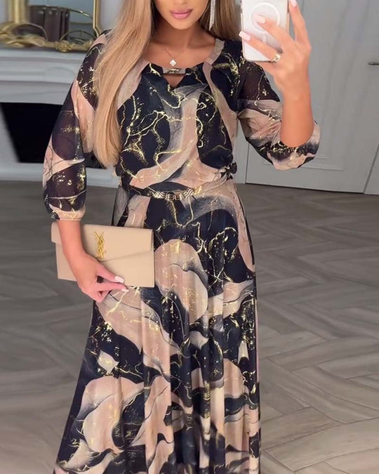 Vivian - Elegante Maxi Jurk met Ceintuur