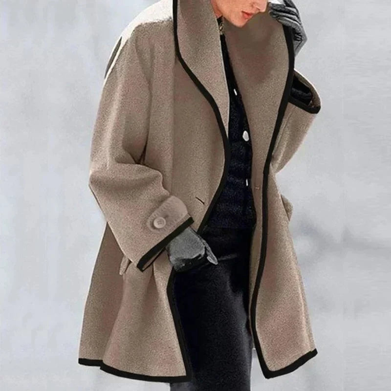 Fiona - Stijlvolle Wollen Mantel Winterjas