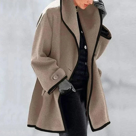 Fiona - Stijlvolle Wollen Mantel Winterjas