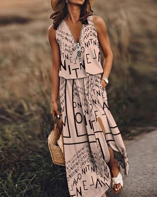 Tessa - Casual Maxi Jurk met Split Dames
