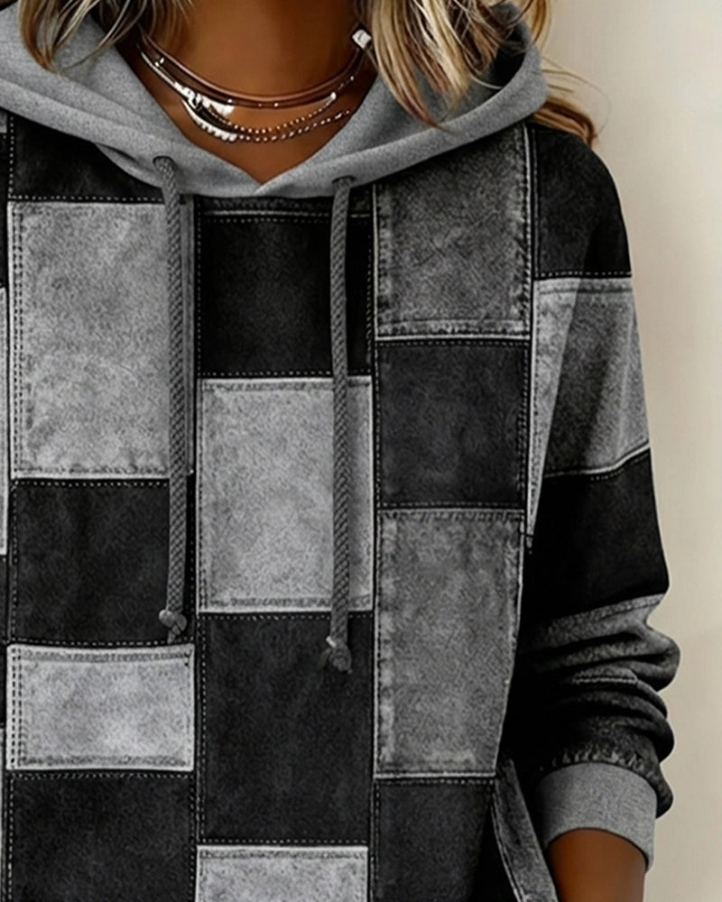 Grace - Stijlvolle Geruite Hoodie