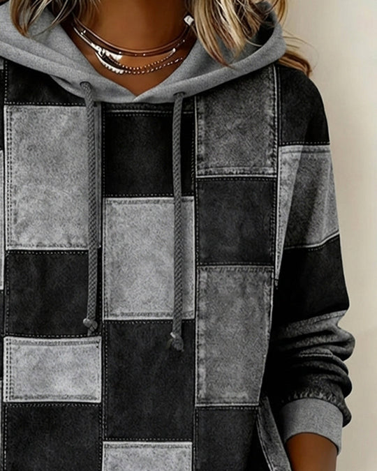 Grace - Stijlvolle Geruite Hoodie