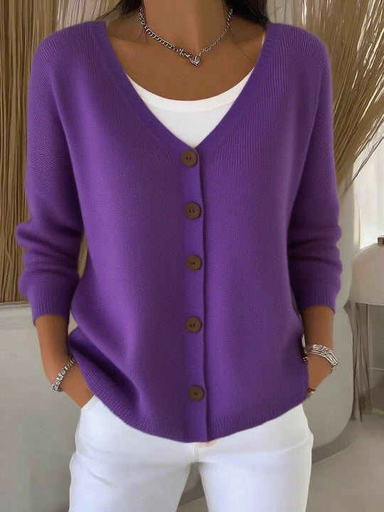 Rachel - Elegant Gebreid Knopen Vest