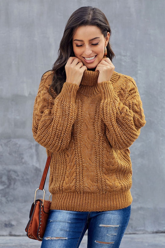 Dames Oversized Trui Kabelpatroon Trendy