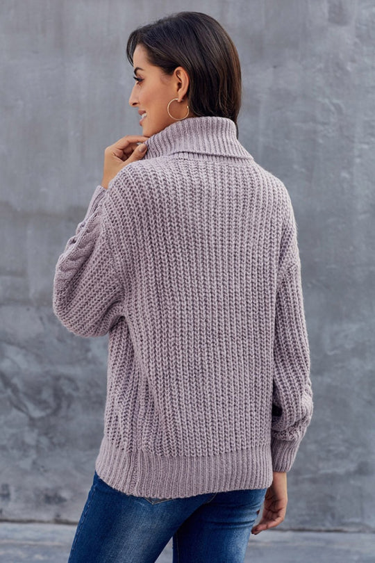 Dames Oversized Trui Kabelpatroon Trendy