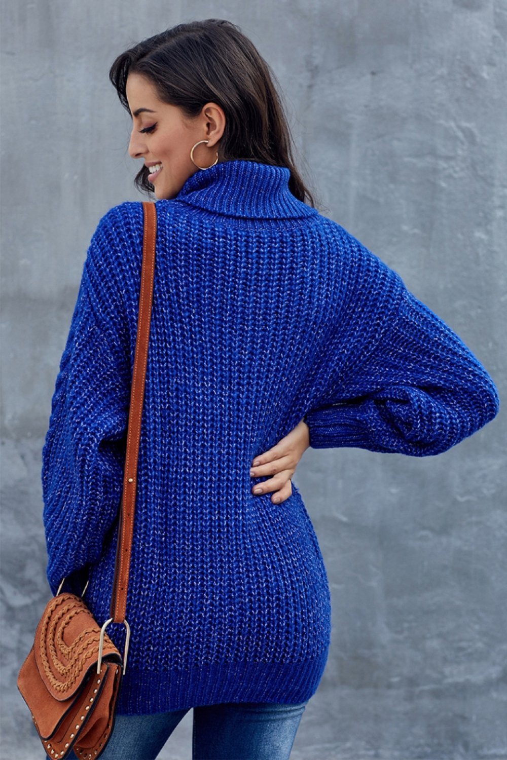 Dames Oversized Trui Kabelpatroon Trendy