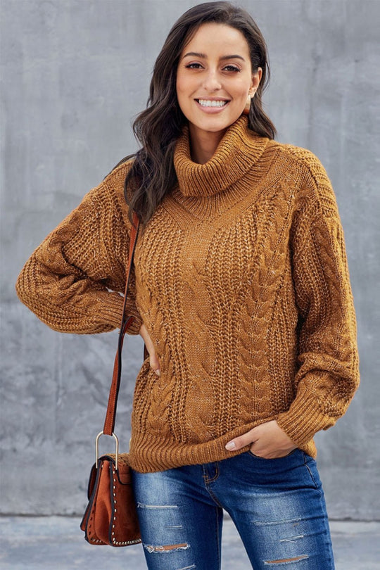 Dames Oversized Trui Kabelpatroon Trendy