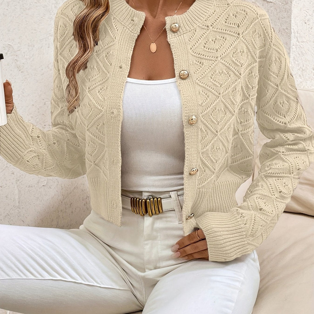 Martine - Elegant Gebreid Knopen Vest