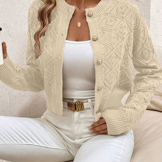Martine - Elegant Gebreid Knopen Vest