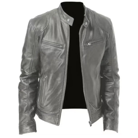 Angelo | Verfijnde Slim Fit Leren Jas
