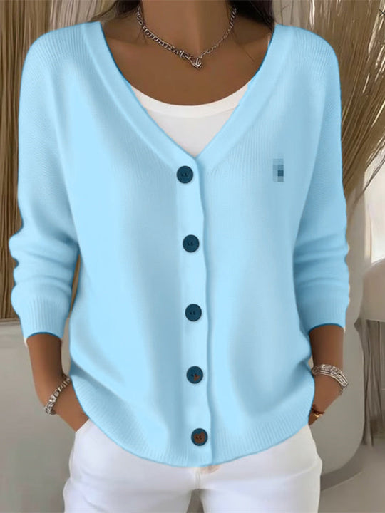 Rachel - Elegant Gebreid Knopen Vest