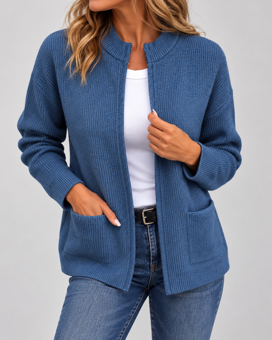 Patricia - Elegant Fijngebreid Rits Vest