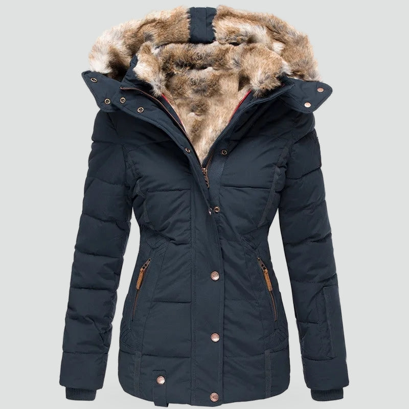Laura - Stijlvolle Gevoerde Parka Winterjas