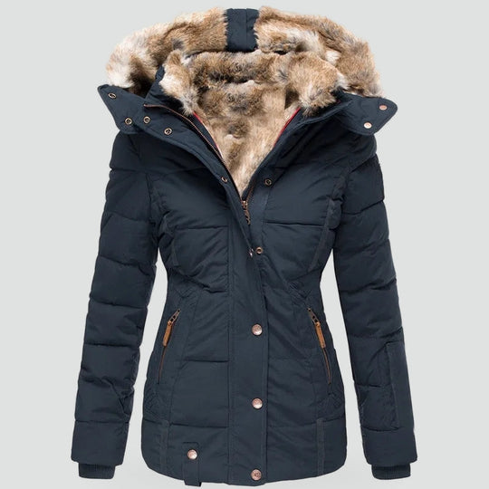 Laura - Stijlvolle Gevoerde Parka Winterjas
