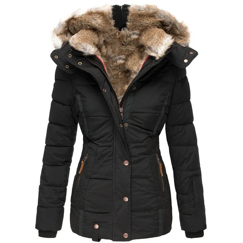 Laura - Stijlvolle Gevoerde Parka Winterjas