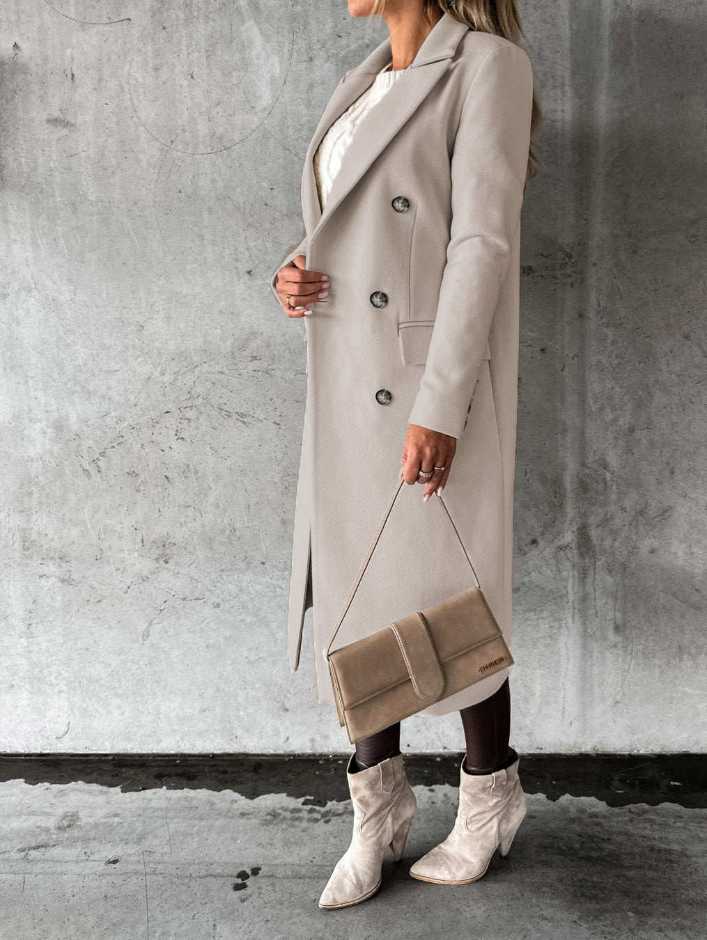 Claire - Elegante Wollen Mantel Winterjas