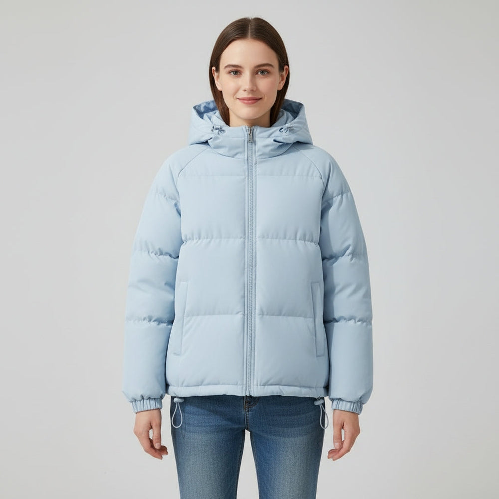 Annemarie - Elegante Korte Gewatteerde Winterjas