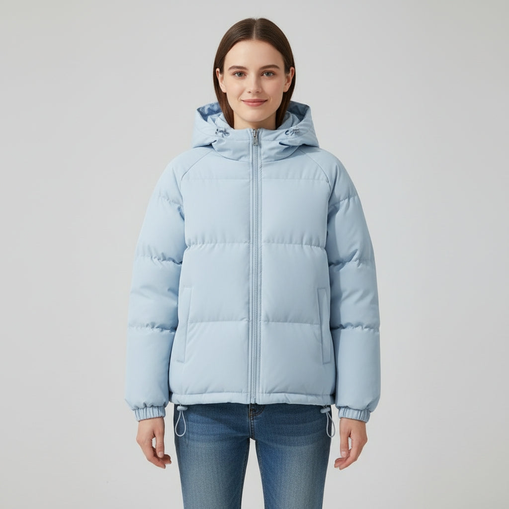 Annemarie - Elegante Korte Gewatteerde Winterjas