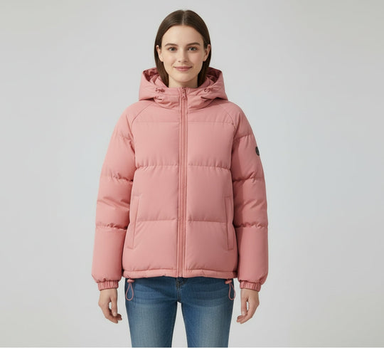 Annemarie - Elegante Korte Gewatteerde Winterjas
