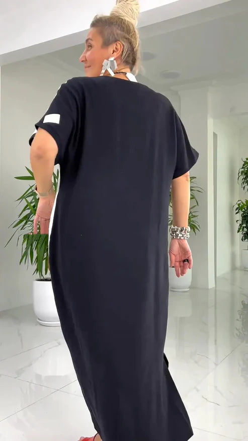 Amelia | Maxi Jurk Dames Wijd Met Print