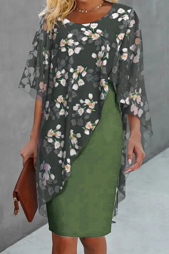 Grace - Chiffon Jurk met Bloemenprint Dames