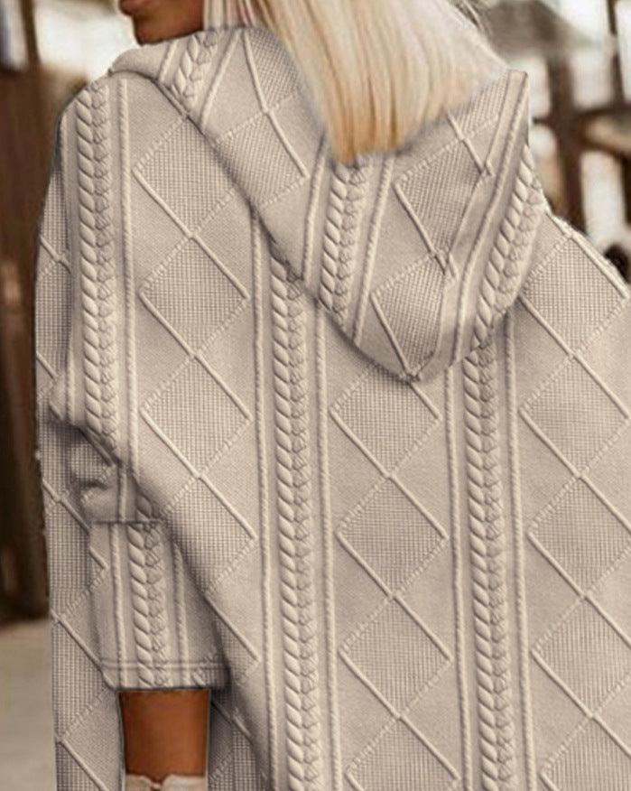 Louise - Elegante Lange Gebreide Winterjas