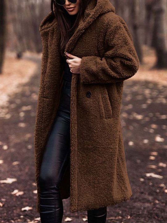 Sandra - Stijlvolle Oversized Teddy Winterjas