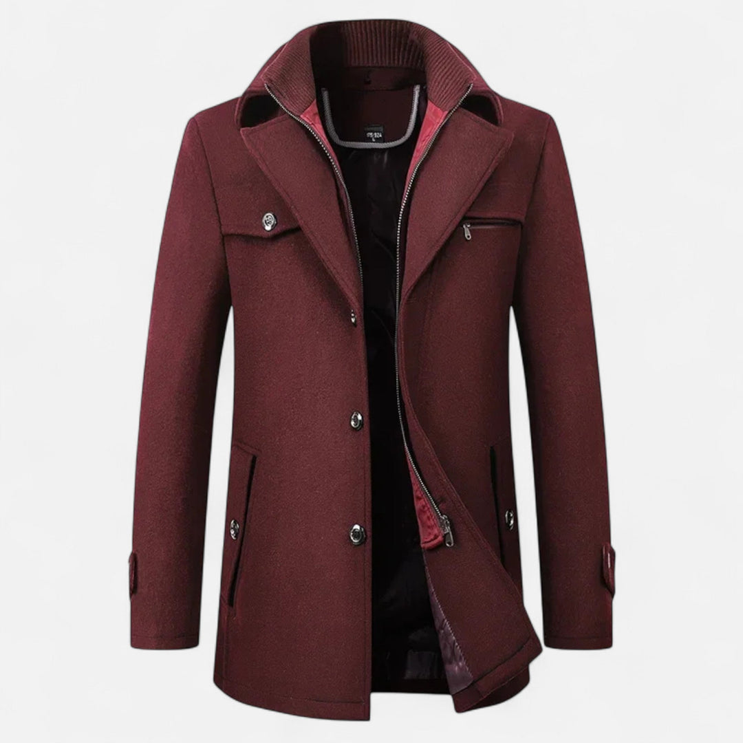 Nathan - Trenchcoat Wol Rits Heren