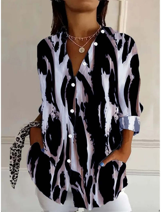 Dames Blouse Met Zebra Print Stijlvol - Emma