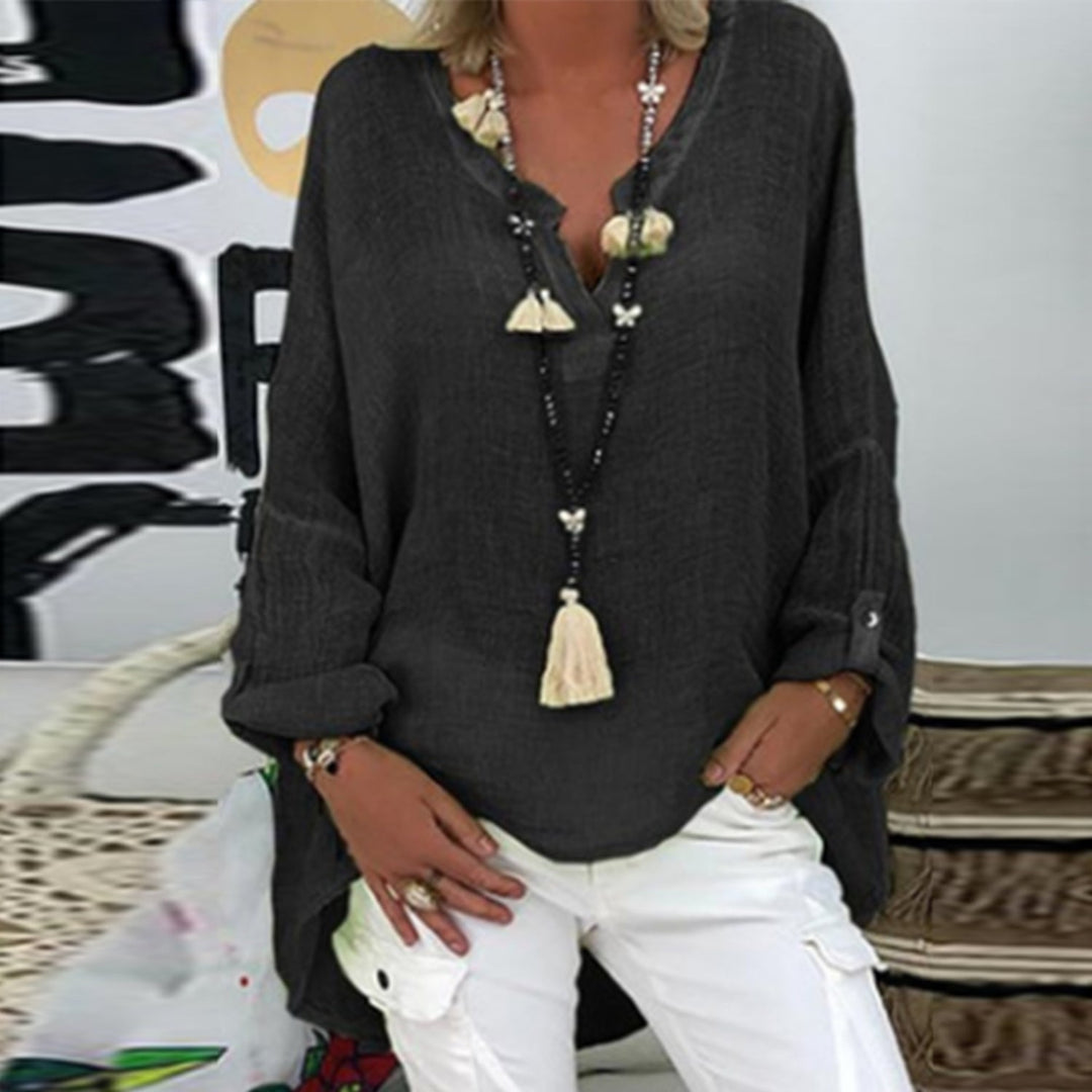 Estrella - Stijlvolle Linnen Damesblouse Voor Een Natuurlijke Look