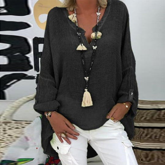 Estrella - Stijlvolle Linnen Damesblouse Voor Een Natuurlijke Look